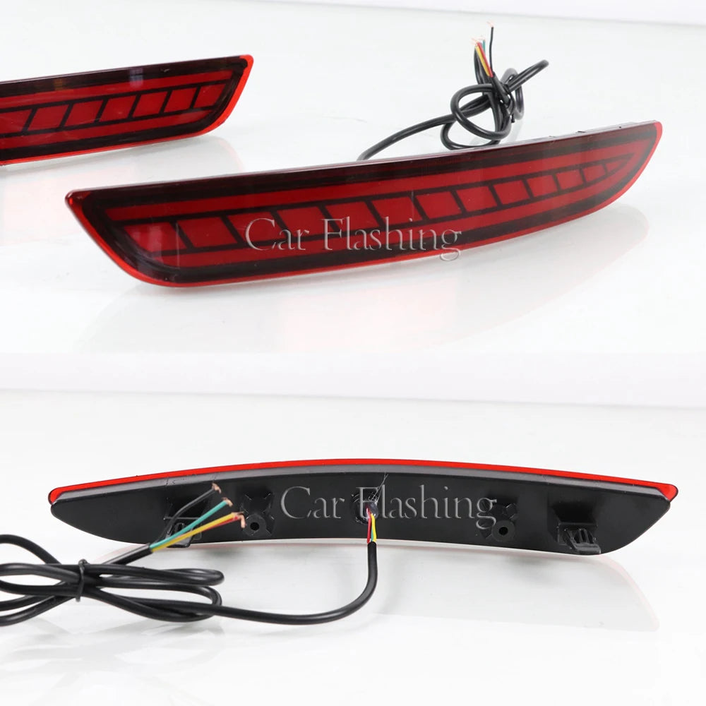2Pcs for Mazda 3 Mazda3 Axela 2019 2020 2021 Car Rear Fog Lamp LED Rear Bumper Brake Light Dynamic Turn Signal Light Reflector