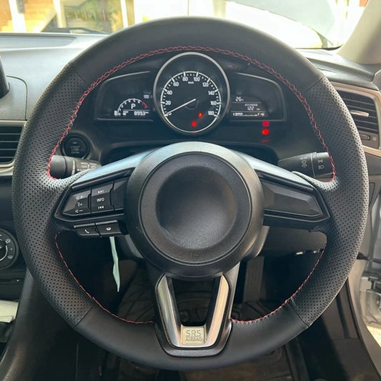 Artificial Leather Braid Car Steering Wheel Cover for Mazda 3 Axela 2017-2018 Mazda 6 Atenza CX-3 CX-5 CX-9 Car Accessories